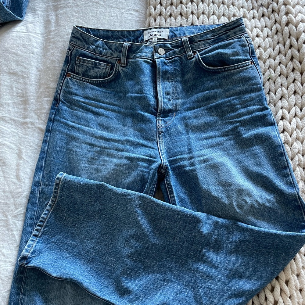 Reformation - Cynthia High Rise Straight Jeans, Colorado, Size 29